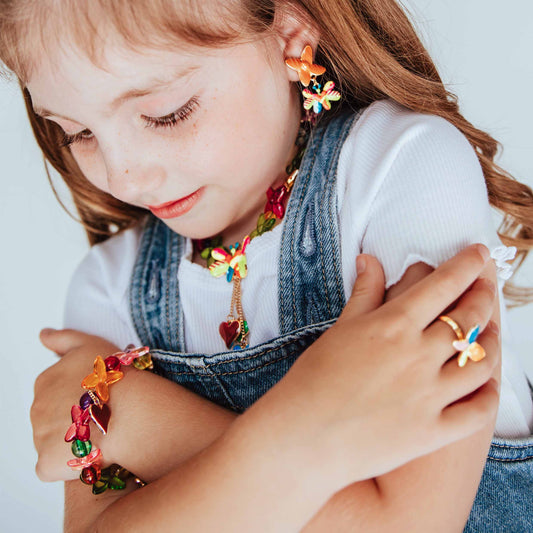 Butterflies and Brushes 3-Piece Jewelry Set