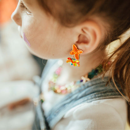 Butterflies and Brushes girl earring