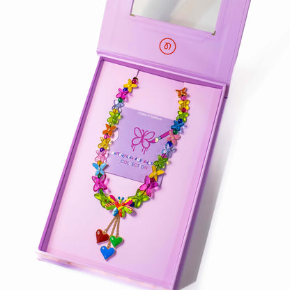 Butterflies and Brushes necklace boxed
