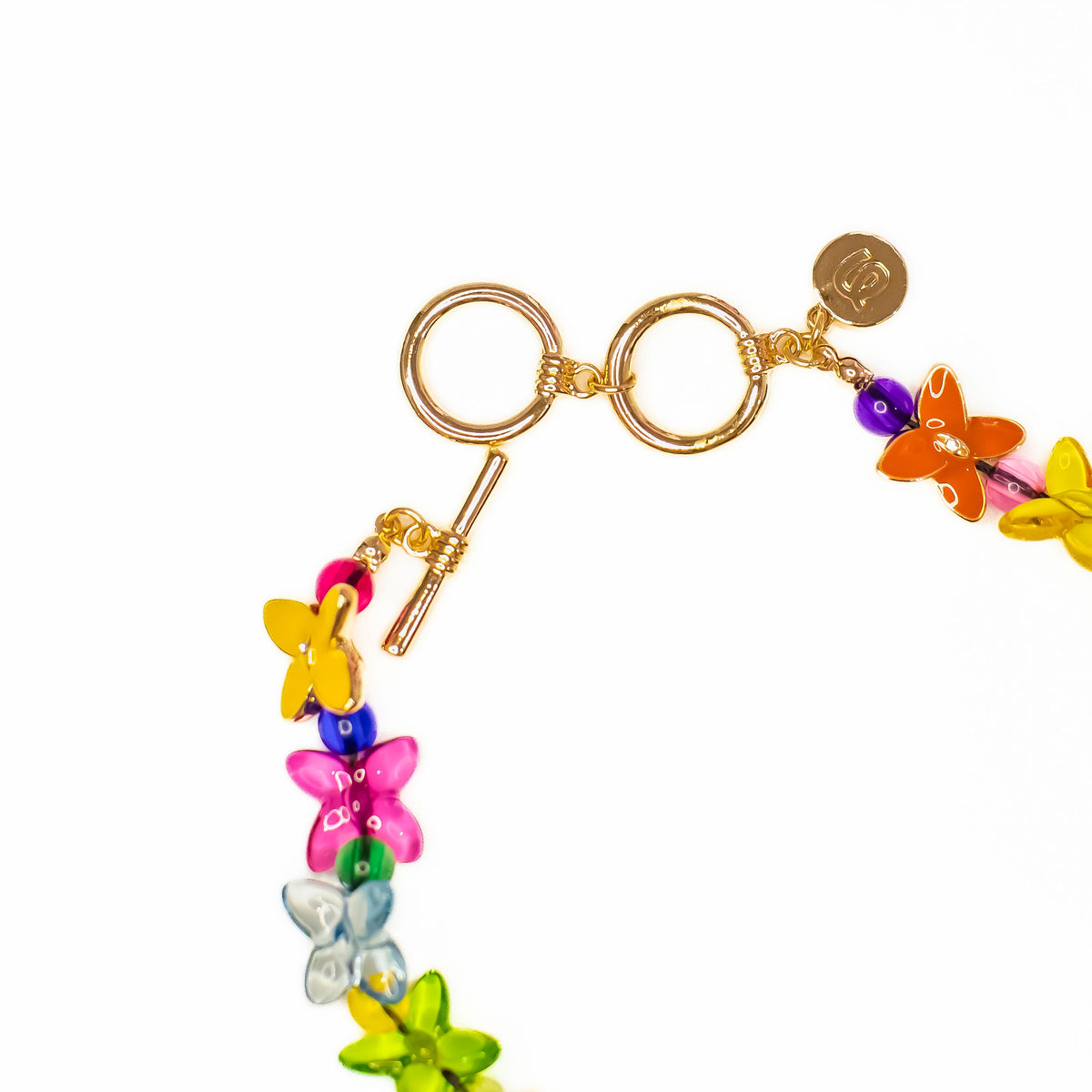 Butterflies and Brushes necklace clasp