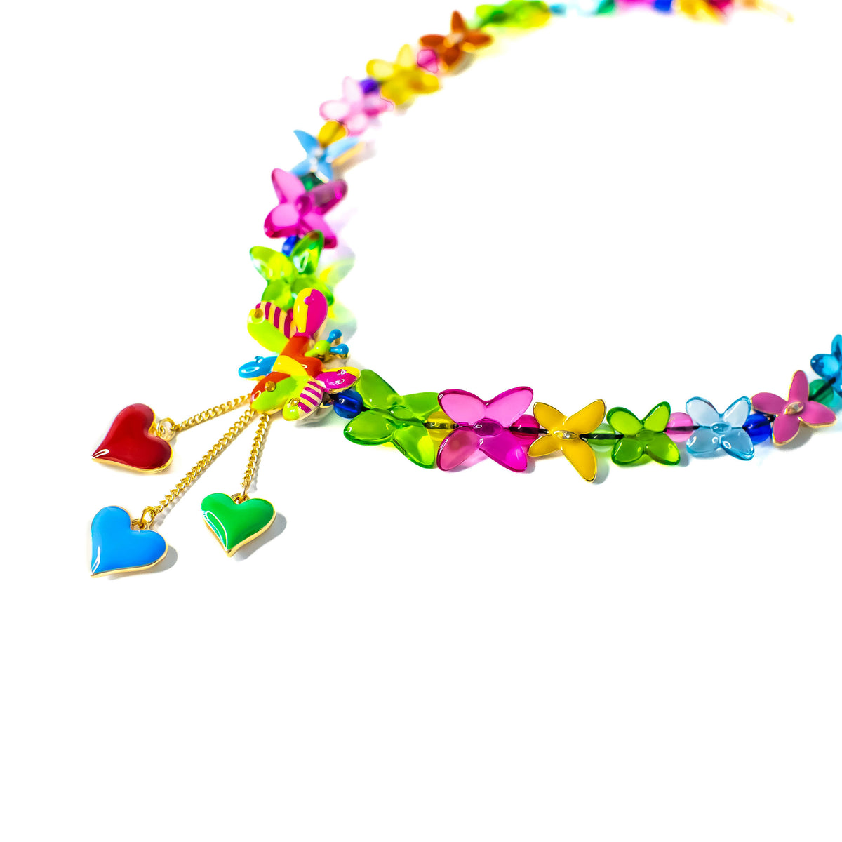 Butterflies and Brushes necklace