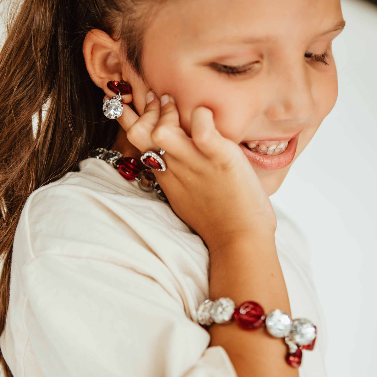 Heartbeat Hero earring ring upclose