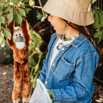 Jungle Gems necklace girl with chimp