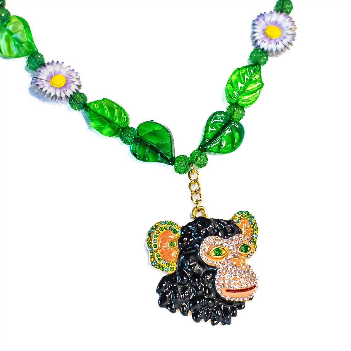 Jungle Gems necklace upclose
