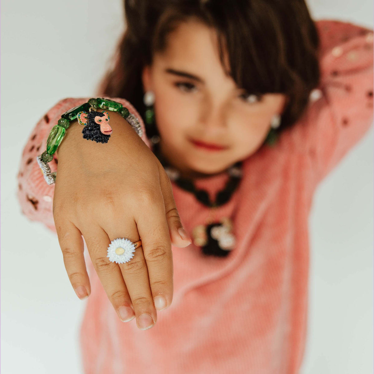 Jungle Gems ring bracelet hand